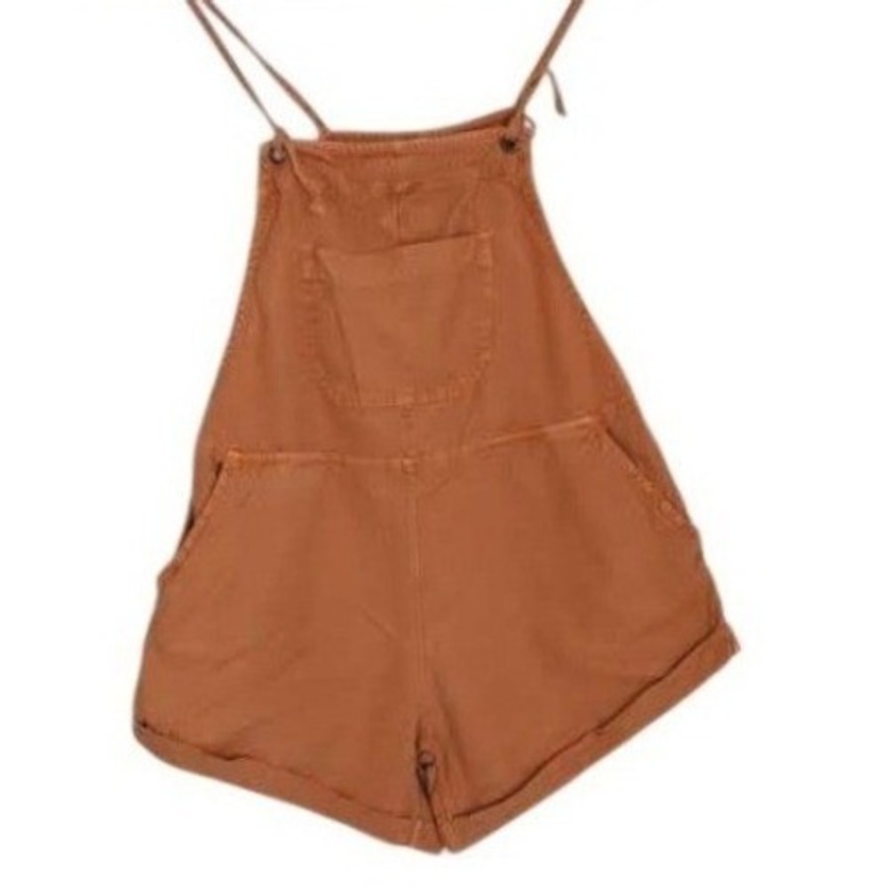 Billabong Wild Pursuit Coastal Surf Overalls Clay XS /Small Relaxed Tie Strap